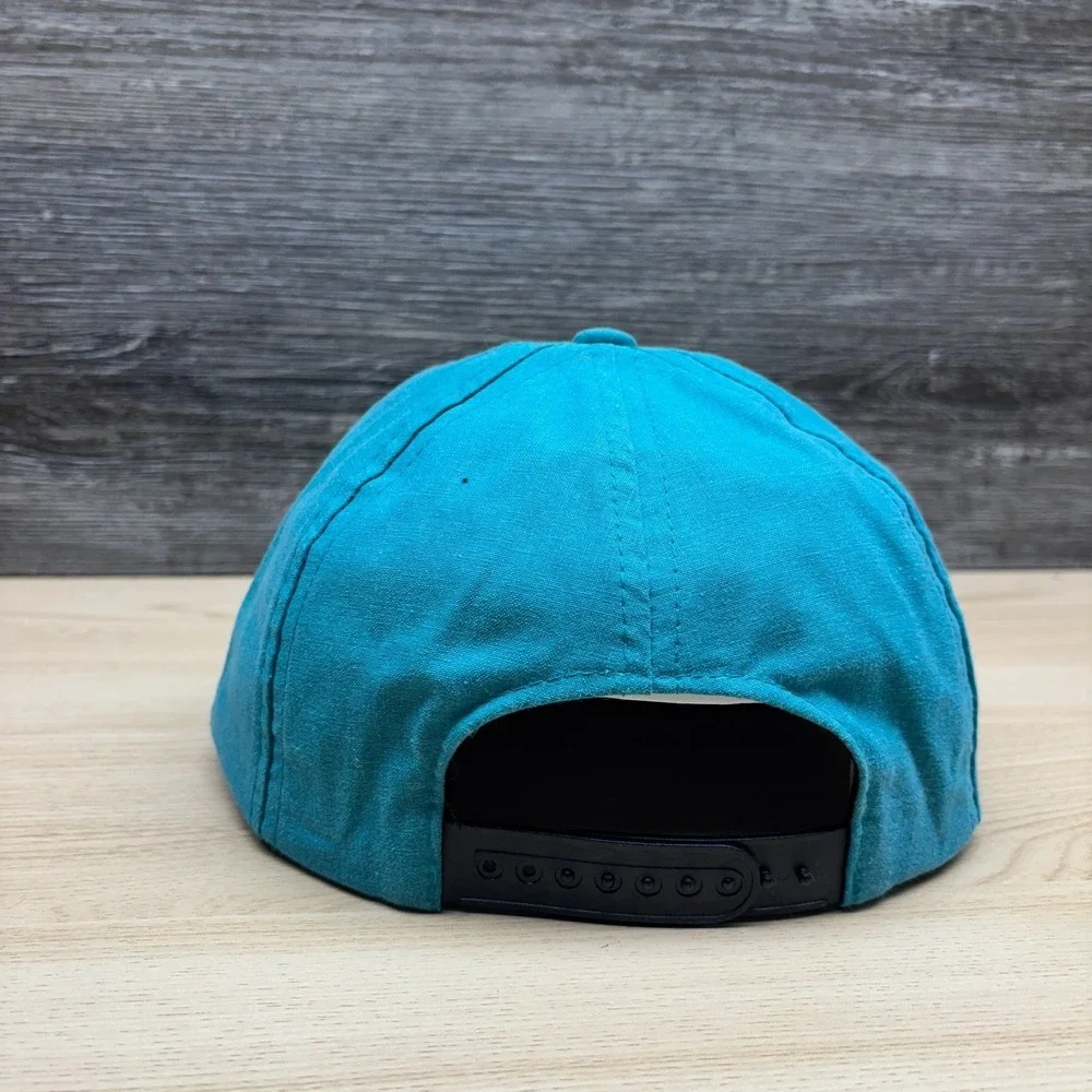 Vintage‎ Gander Mountain Hat Cap Snap Back Blue Outdoor Fishing Hunting 90s Teal
